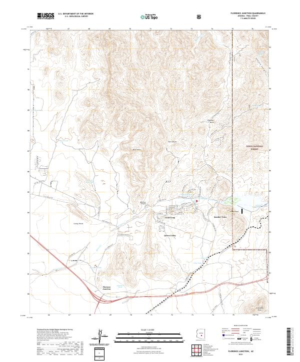 Florence Junction, AZ — USGS 7.5-minute topo (2021)