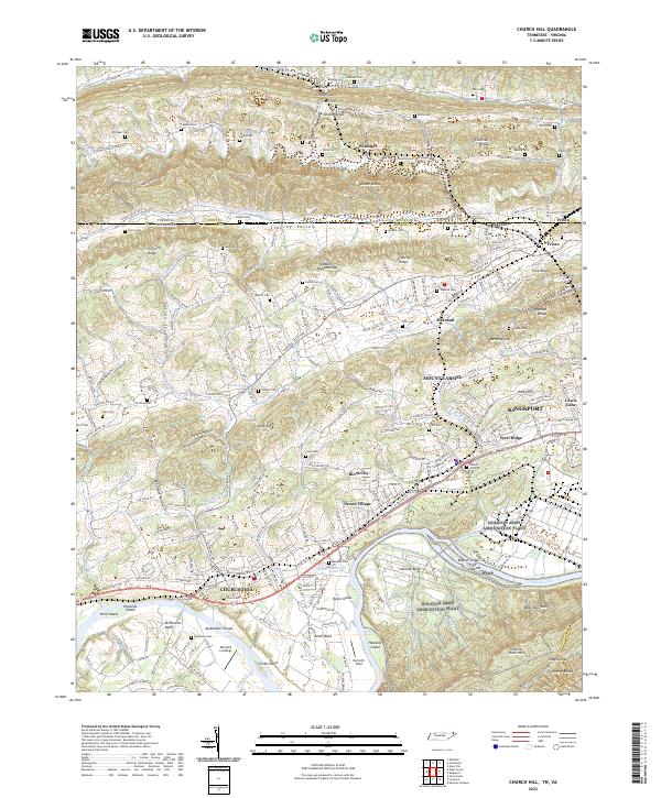 Church Hill, TN-VA — USGS 7.5-minute topo (2022)