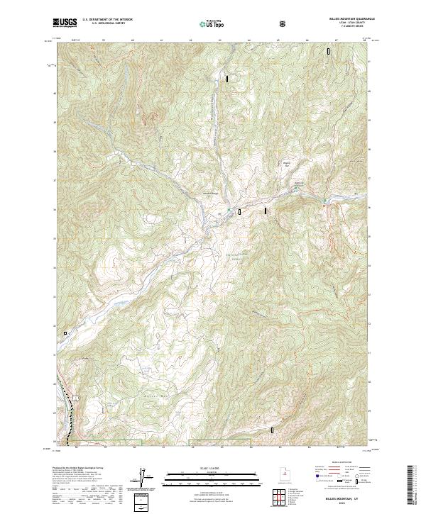 Billies Mountain, UT — USGS 7.5-minute topo (2023)