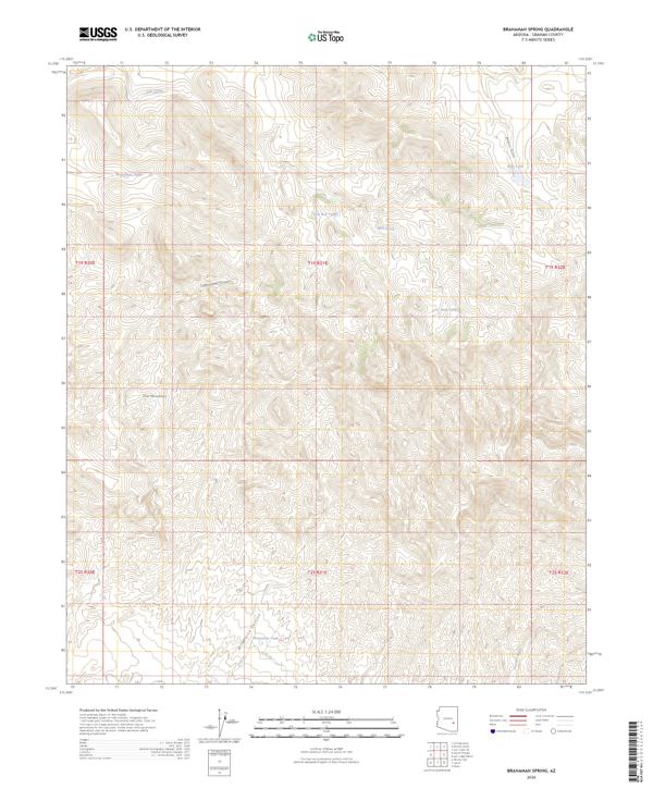 Branaman Spring, AZ — USGS 7.5-minute topo (2026)