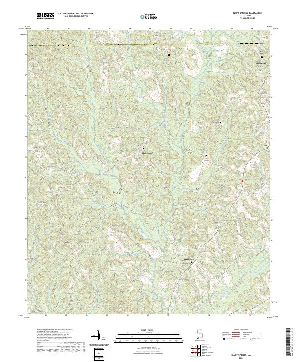 Bluff Springs, AL — USGS 7.5-minute topo (2024)