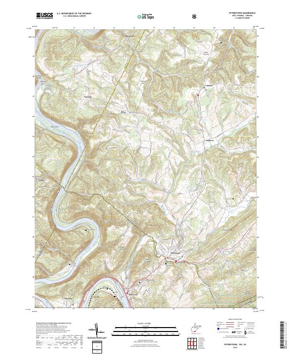 Peterstown, WV-VA — USGS 7.5-minute topo (2023)