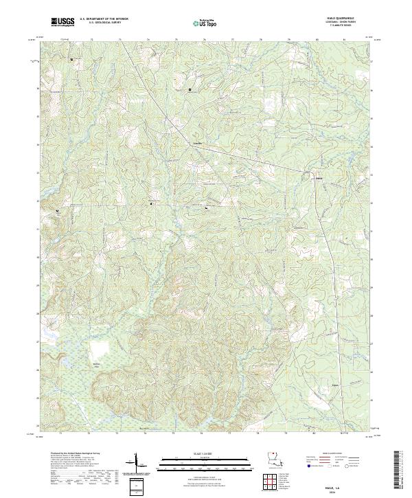 Haile, LA — USGS 7.5-minute topo (2024)