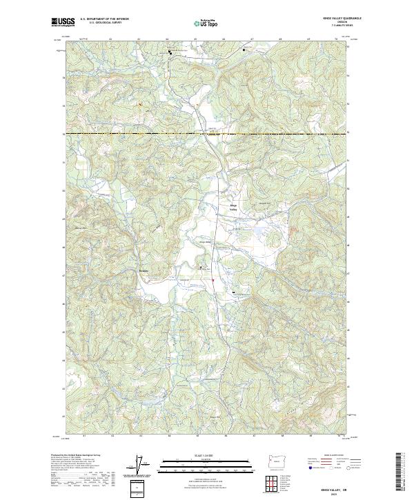 Kings Valley, OR — USGS 7.5-minute topo (2023)