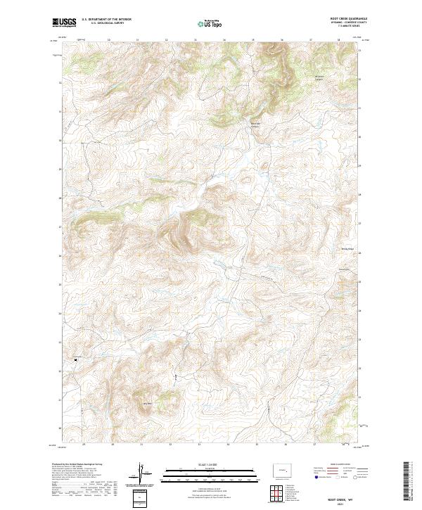 Root Creek, WY — USGS 7.5-minute topo (2021)