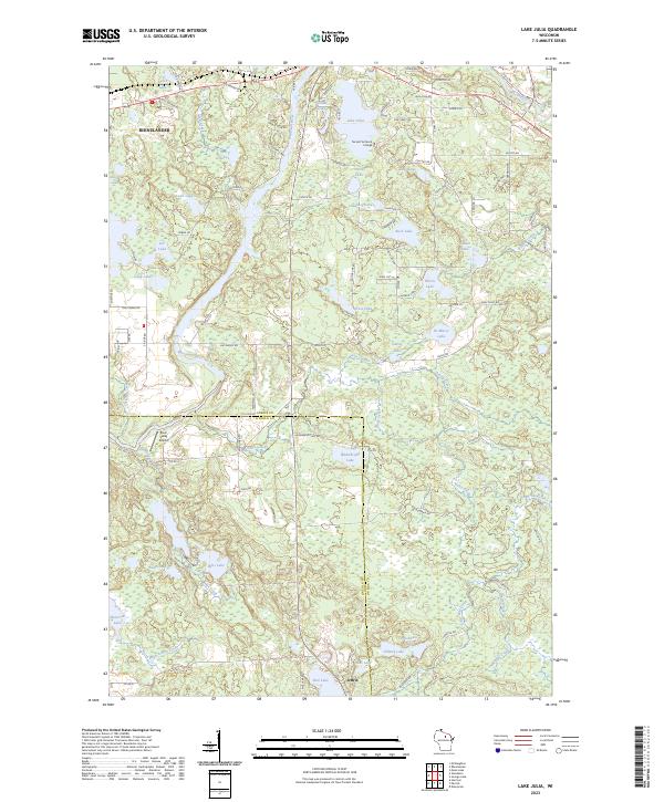 Lake Julia, WI — USGS 7.5-minute topo (2023)