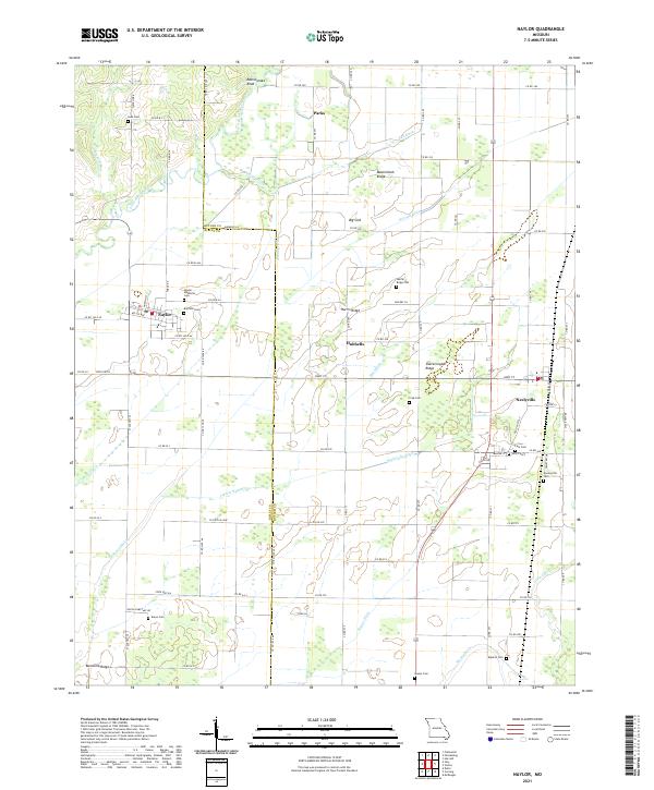 Naylor, MO — USGS 7.5-minute topo (2021)