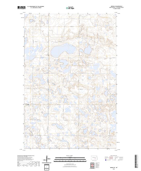 Medina SE, ND — USGS 7.5-minute topo (2024)
