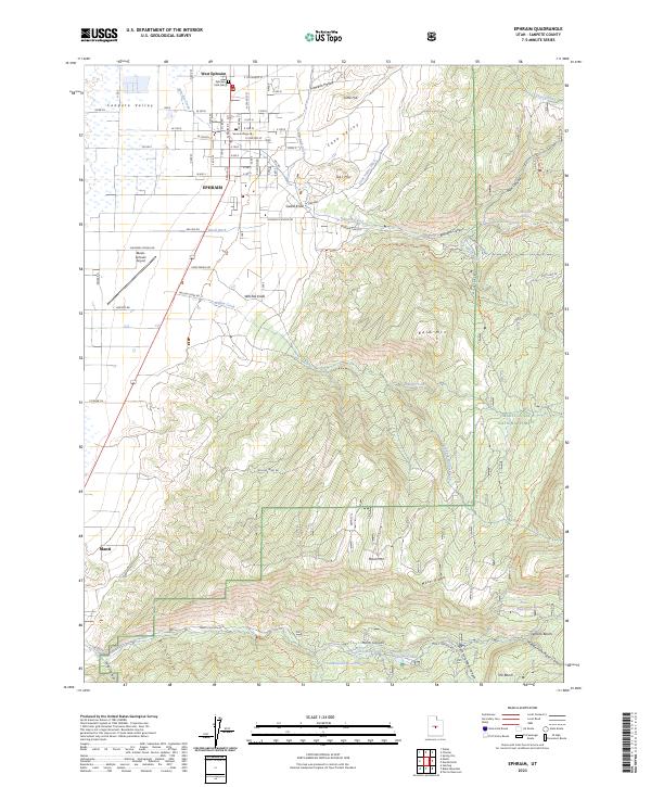 Ephraim, UT — USGS 7.5-minute topo (2023)