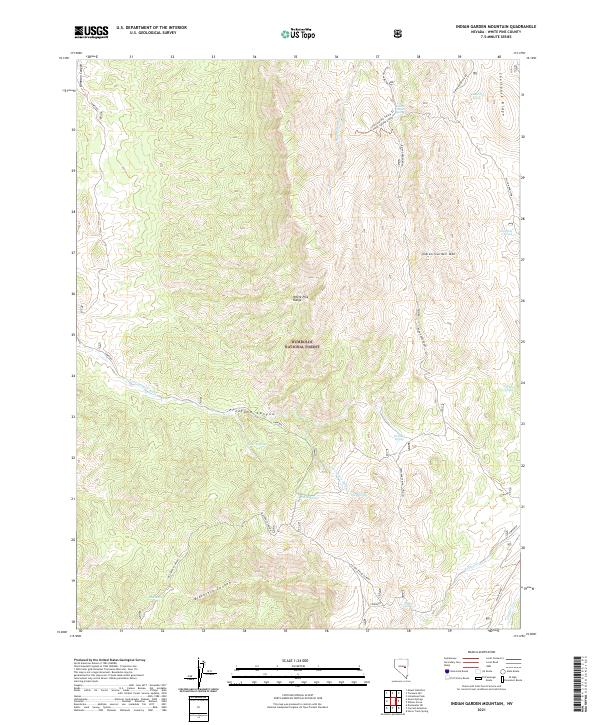 Indian Garden Mountain, NV — USGS 7.5-minute topo (2021)