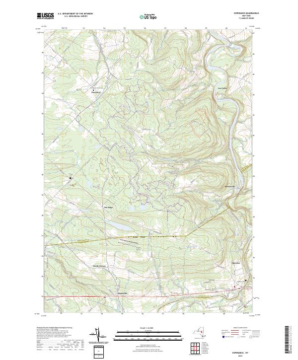 Esperance, NY — USGS 7.5-minute topo (2023)