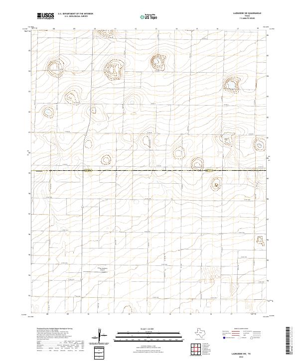 Lazbuddie SW, TX — USGS 7.5-minute topo (2022)