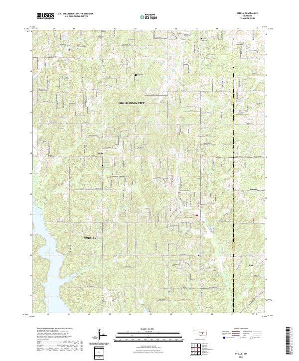 Stella, OK — USGS 7.5-minute topo (2022)