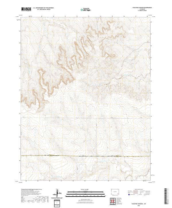 Floating W Ranch, CO — USGS 7.5-minute topo (2022)
