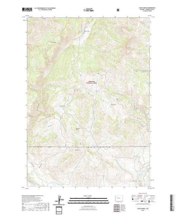 Castle Rock, WY — USGS 7.5-minute topo (2021)