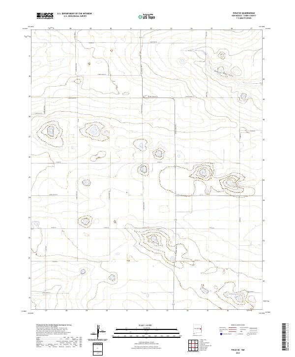 Field SE, NM — USGS 7.5-minute topo (2023)