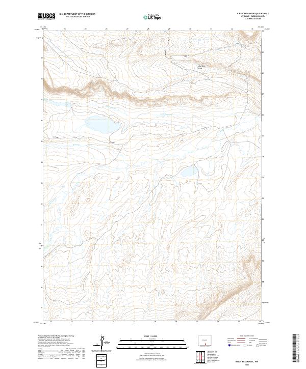 Kindt Reservoir, WY — USGS 7.5-minute topo (2021)
