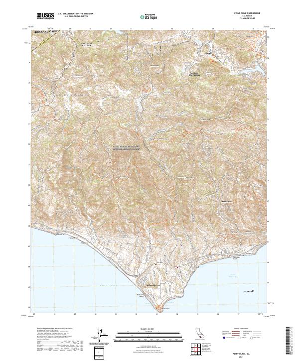 Point Dume, CA — USGS 7.5-minute topo (2021)