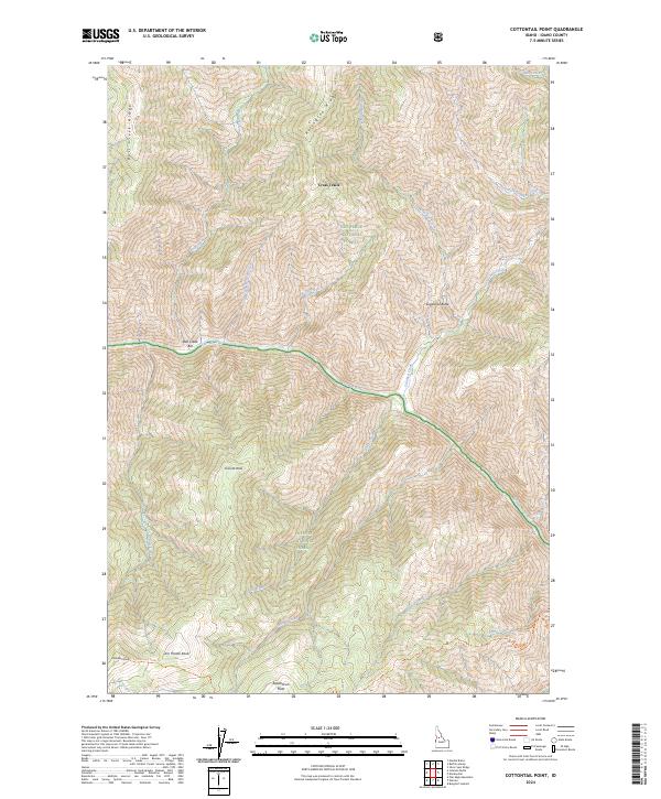 Cottontail Point, ID — USGS 7.5-minute topo (2024)
