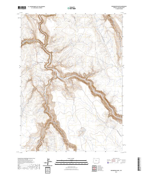 Drummond Basin, OR — USGS 7.5-minute topo (2024)