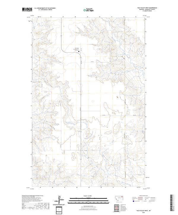 Tule Valley West, MT — USGS 7.5-minute topo (2024)