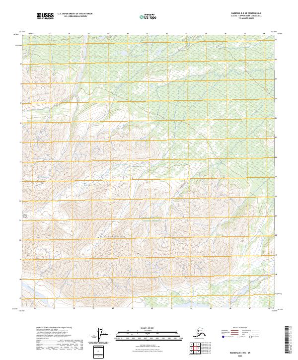 Nabesna B-3 NE, AK — USGS 7.5-minute topo (2023)