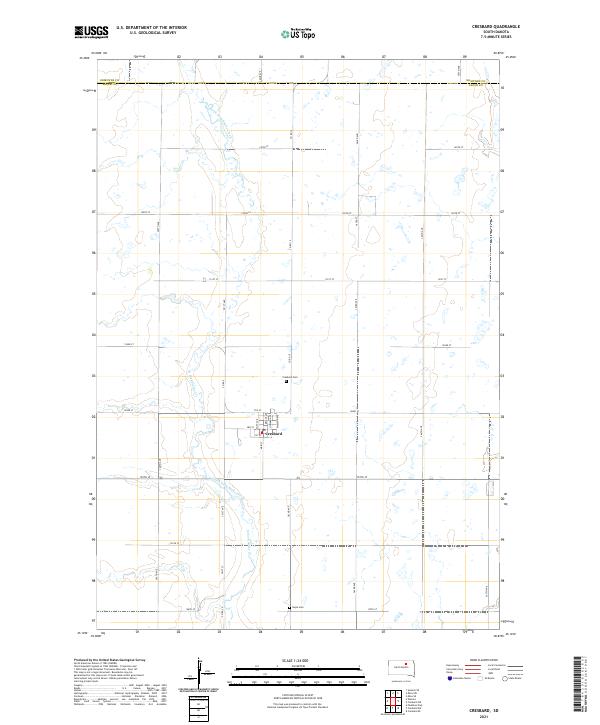 Cresbard, SD — USGS 7.5-minute topo (2021)