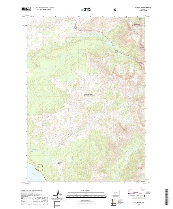 Sylvan Lake, WY — USGS 7.5-minute topo (2021)