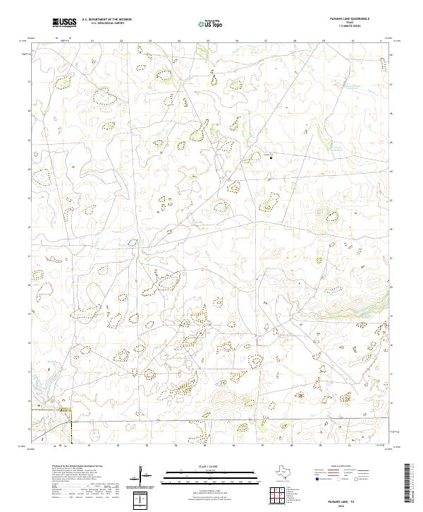 Paisano Lake, TX — USGS 7.5-minute topo (2022)
