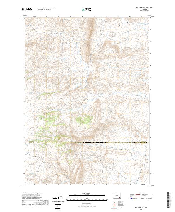 Delano Ranch, WY — USGS 7.5-minute topo (2021)