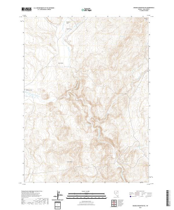 Double Mountain SE, NV — USGS 7.5-minute topo (2021)