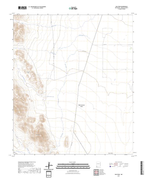 Hilo Peak, NM — USGS 7.5-minute topo (2023)
