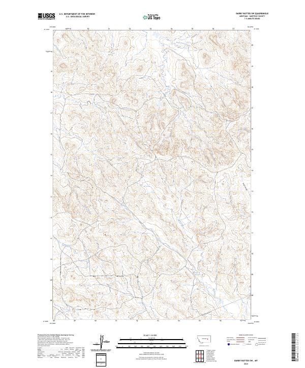 Darby Buttes SW, MT — USGS 7.5-minute topo (2024)