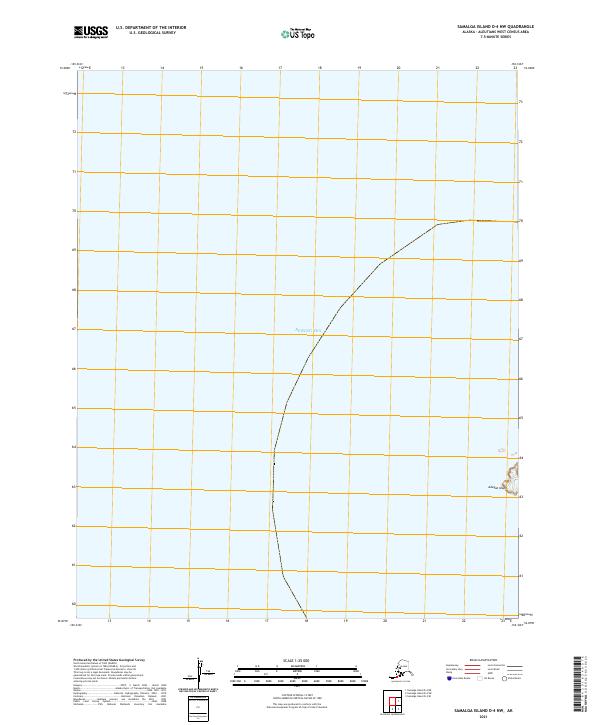 Samalga Island D-4 NW, AK — USGS 7.5-minute topo (2021)