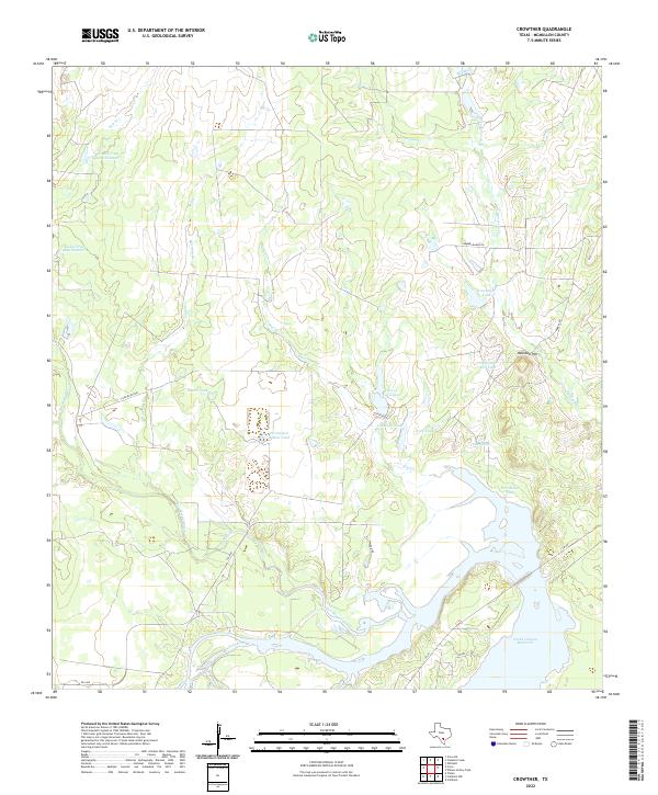 Crowther, TX — USGS 7.5-minute topo (2022)