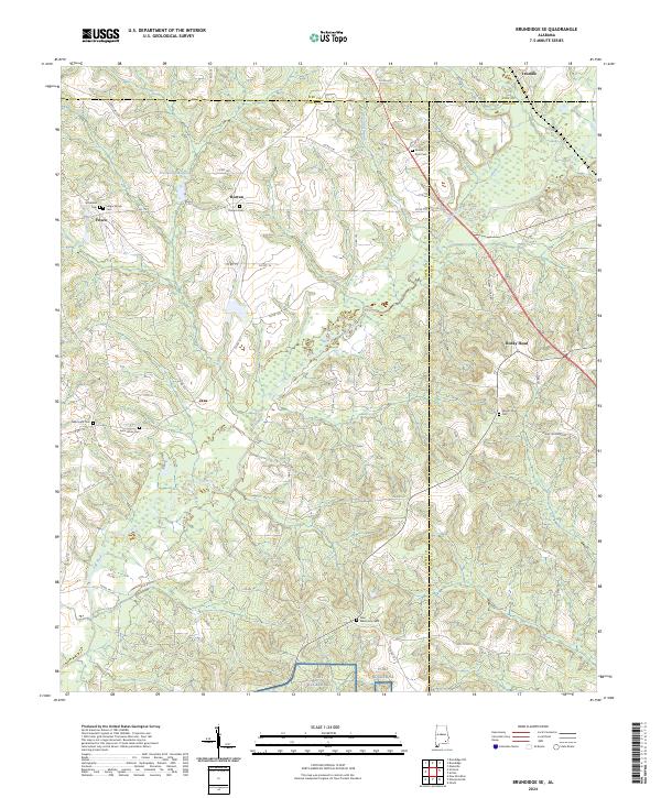 Brundidge SE, AL — USGS 7.5-minute topo (2024)
