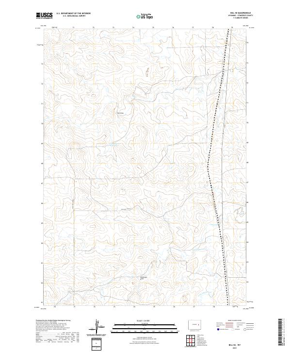 Bill SE, WY — USGS 7.5-minute topo (2021)