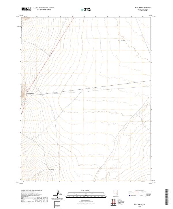 Warm Springs, NV — USGS 7.5-minute topo (2021)