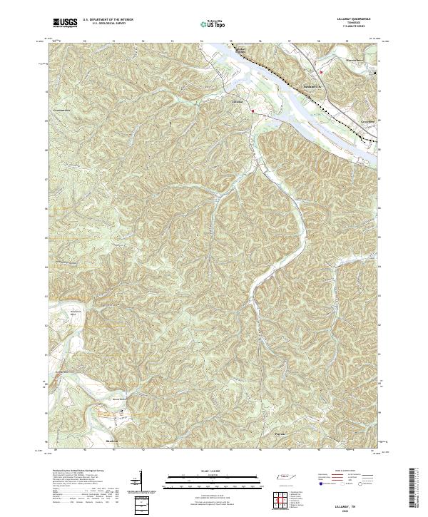 Lillamay, TN — USGS 7.5-minute topo (2022)
