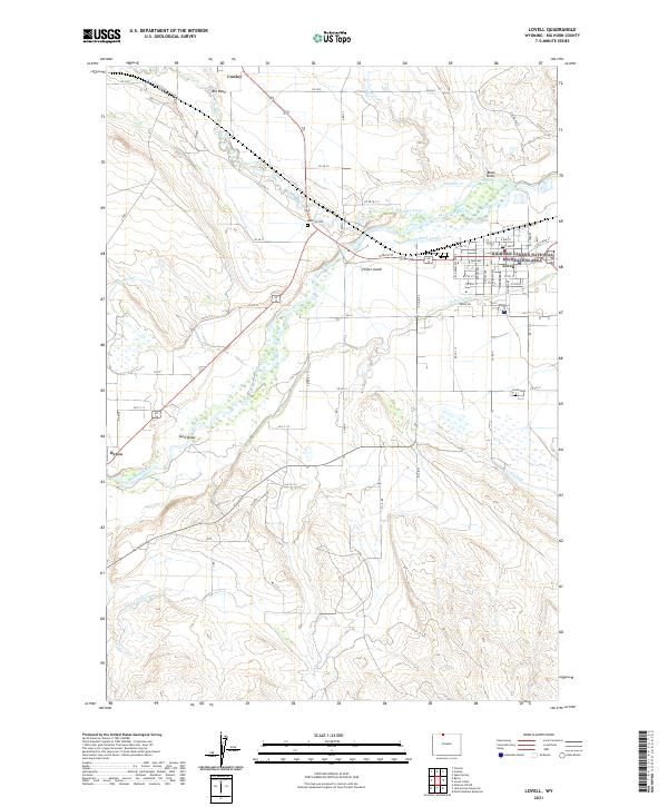 Lovell, WY — USGS 7.5-minute topo (2021)