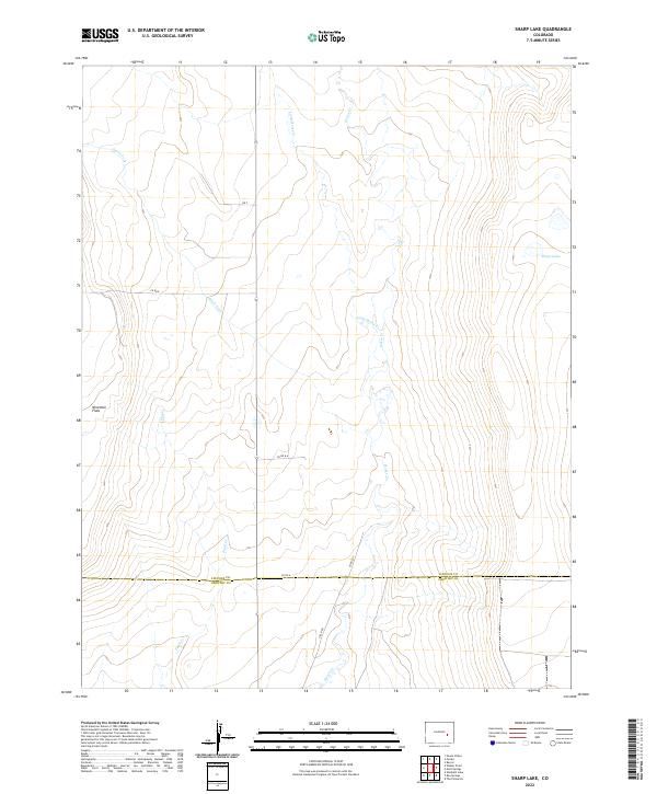 Sharp Lake, CO — USGS 7.5-minute topo (2022)