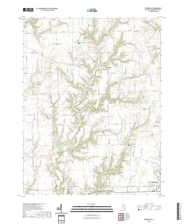Porterville, IL — USGS 7.5-minute topo (2024)