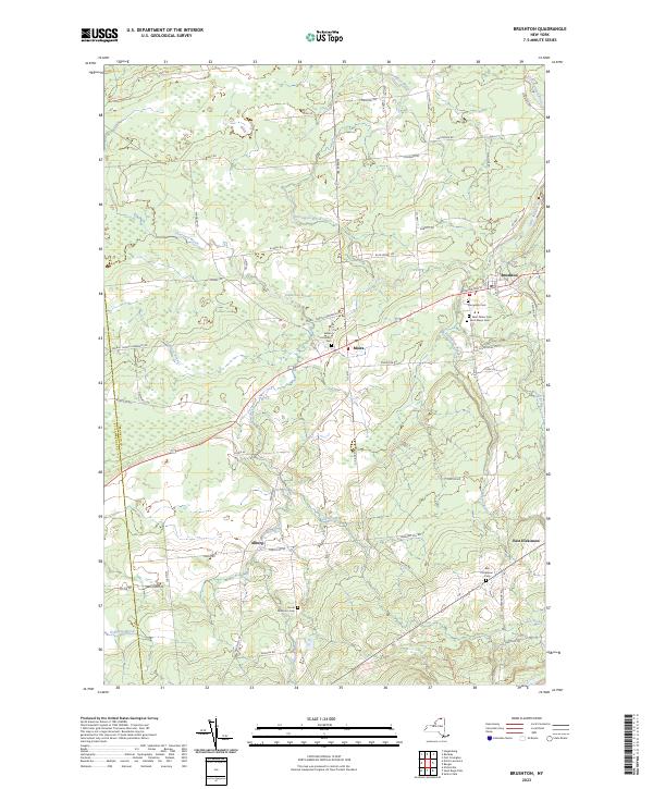 Brushton, NY — USGS 7.5-minute topo (2023)