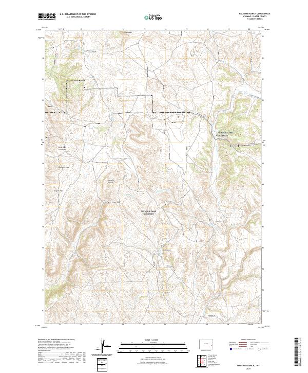 Haushar Ranch, WY — USGS 7.5-minute topo (2021)