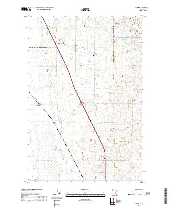 Lawndale, MN — USGS 7.5-minute topo (2022)