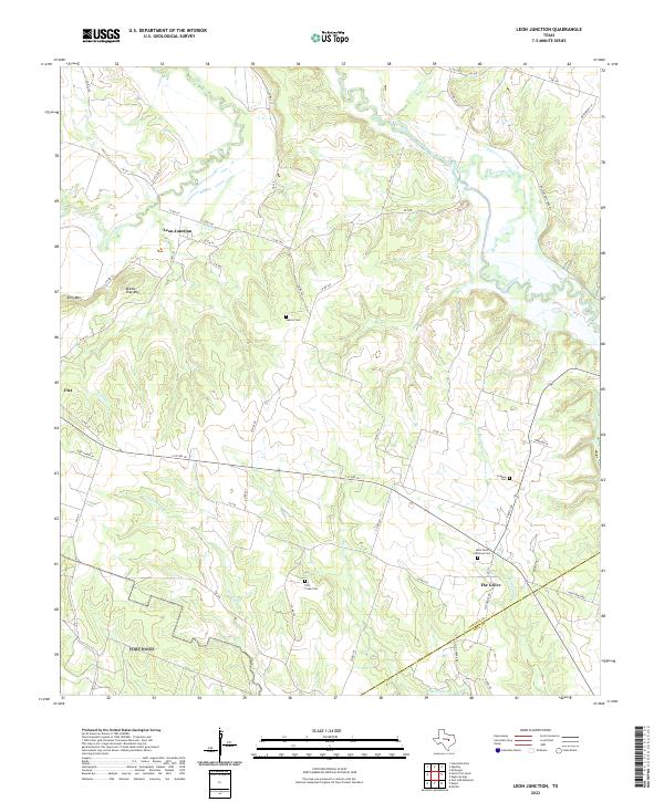 Leon Junction, TX — USGS 7.5-minute topo (2022)