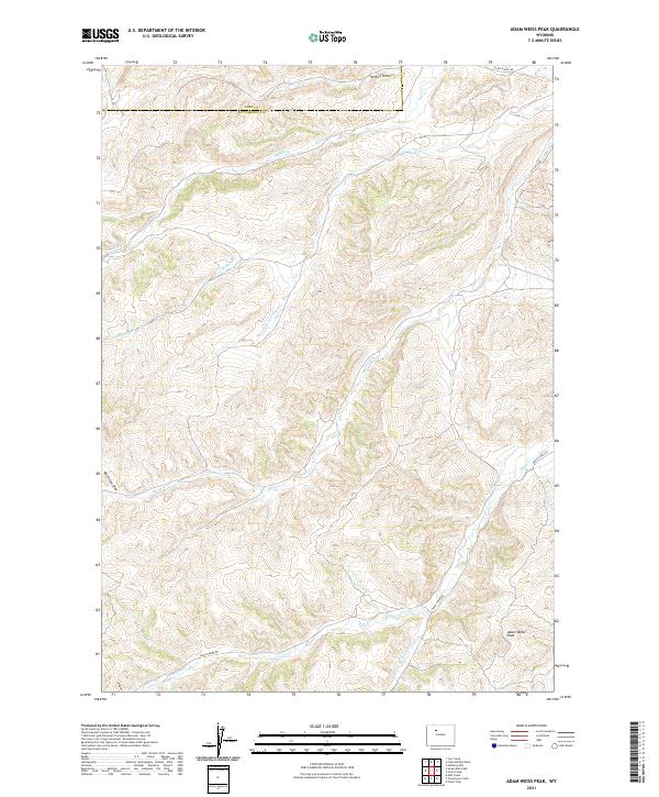 Adam Weiss Peak, WY — USGS 7.5-minute topo (2021)
