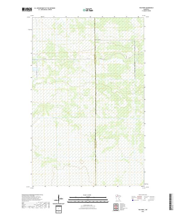 The Pines, MN — USGS 7.5-minute topo (2022)
