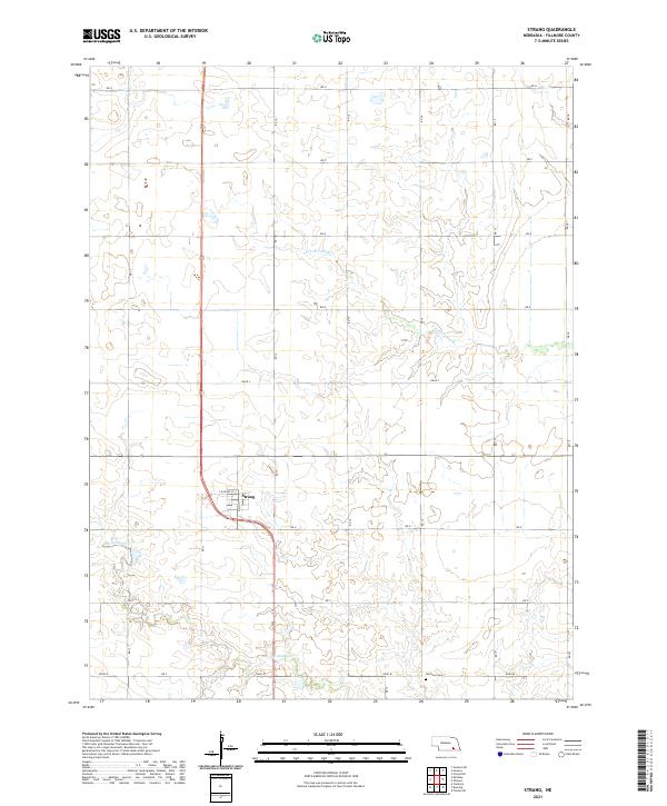 Strang, NE — USGS 7.5-minute topo (2021)