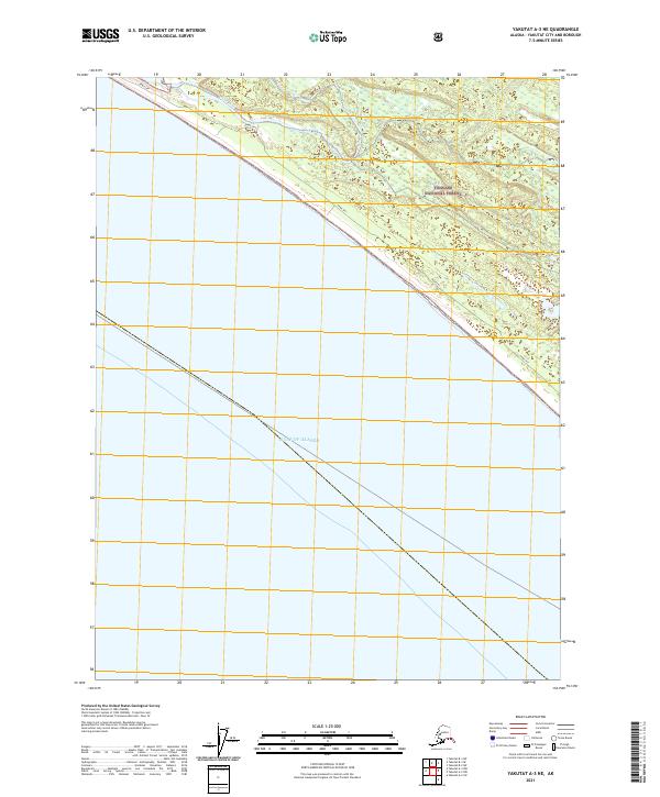 Yakutat A-3 NE, AK — USGS 7.5-minute topo (2021)